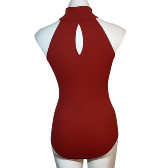 Intimately free people body suit high mock neck keyhole back ribbed M/L M L - Picture 3 of 6